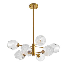 Load image into Gallery viewer, 8LT Chandelier, VB with Clear Glass
