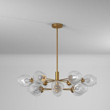 Load image into Gallery viewer, 12LT Chandelier, VB with Clear Glass
