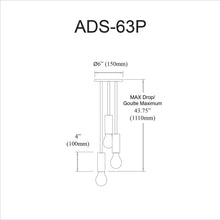 Load image into Gallery viewer, 3LT Incandescent Pendant,  AGB
