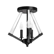 Load image into Gallery viewer, 3LT Semi-Flush Mount,  MB, Clear Acrylic
