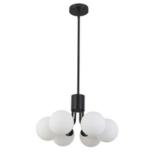 Load image into Gallery viewer, 6LT Halogen Pendant, MB, WH Opal Glass
