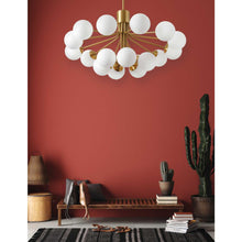 Load image into Gallery viewer, 18LT Chandelier, AGB Finish, Opal Glass
