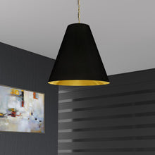 Load image into Gallery viewer, 1LT Anaya Large Pendant,  AGB, BK/GLD Shade
