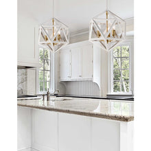 Load image into Gallery viewer, 3LT Incandescent Chandelier, WH/VB
