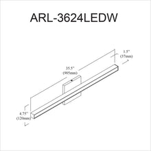 Load image into Gallery viewer, 24W Vanity, MB, FR Acrylic Diffuser

