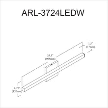 Load image into Gallery viewer, 24W Vanity, MB, FR Acrylic Diffuser
