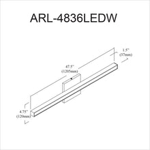 Load image into Gallery viewer, 36W Vanity, MB, FR Acrylic Diffuser
