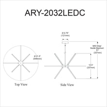 Load image into Gallery viewer, 32W Chandelier MB, WH Acrylic Diffuser
