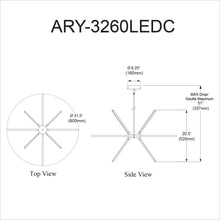Load image into Gallery viewer, 60W Chandelier AGB, WH Acrylic Diffuser
