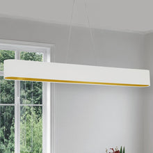 Load image into Gallery viewer, 30W Horiz Pendant, WHT/GLD shade, AGB

