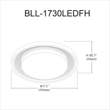 Load image into Gallery viewer, 30W Flushmount, MW, WH Acrylic Diffuser
