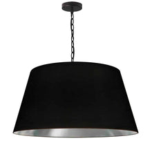 Load image into Gallery viewer, 1LT Brynn Large Pendant, BLK/SV Shade, Black

