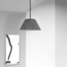 Load image into Gallery viewer, 1LT Brynn Small Pendant, GRY Felt Shade, Black
