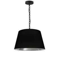 Load image into Gallery viewer, 1LT Brynn Small Pendant, BLK/SV Shade, Black
