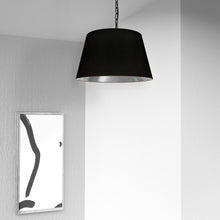 Load image into Gallery viewer, 1LT Brynn Small Pendant, BLK/SV Shade, Black
