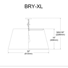 Load image into Gallery viewer, 1LT Brynn X-Large Pendant, WHT/GLD Shade, AGB
