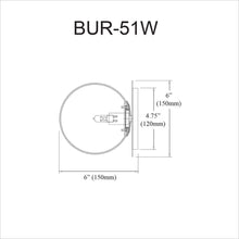 Load image into Gallery viewer, 1LT Halogen Wall Sconce,  AGB, White Glass
