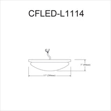 Load image into Gallery viewer, Ceiling Flush 14W 280mm (11"),Satin Chrome
