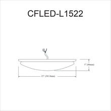 Load image into Gallery viewer, Ceiling Flush 22W 381mm (15"),Polished Chrome
