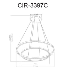 Load image into Gallery viewer, 97W Chandelier, MB, FR Acrylic Diffuser
