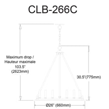 Load image into Gallery viewer, 6LT Incandescent Chandelier, MB
