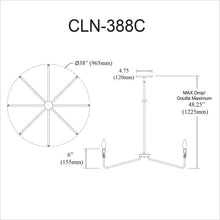 Load image into Gallery viewer, 8LT Incandescent Chandelier, AGB
