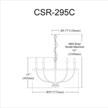 Load image into Gallery viewer, 5LT Incandescent Chandelier, AGB
