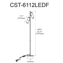 Load image into Gallery viewer, 12W Floor Lamp,  SC, FR Acrylic Diffuser
