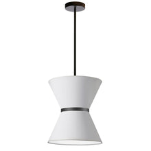 Load image into Gallery viewer, 1LT Incandescent Pendant, MB, WH Shade
