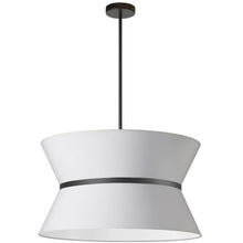 Load image into Gallery viewer, 4LT Incandescent Chandelier, MB, WH Shade
