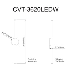 Load image into Gallery viewer, 20W Wall Sconce, AGB, WH Acrylic Diff
