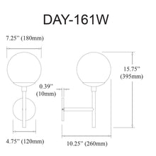 Load image into Gallery viewer, 1LT Wall Sconce,  AGB, WH Opal Glass

