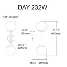 Load image into Gallery viewer, 2LT Wall Sconce,  MB, WH Opal Glass
