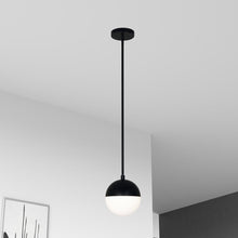Load image into Gallery viewer, 1LT Halogen Pendant, MB, WH Opal Glass
