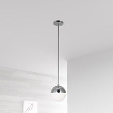 Load image into Gallery viewer, 1LT Halogen Pendant, PC, WH Opal Glass
