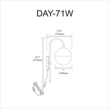 Load image into Gallery viewer, 1LT Halogen Sconce MB, WH Opal Glass HW + Plug
