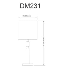 Load image into Gallery viewer, 1LT Incandescent Table Lamp, AGB, WH Shade
