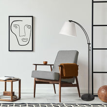Load image into Gallery viewer, 1LT Incan Adjustable Floor Lamp, MB, WH Shade
