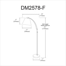 Load image into Gallery viewer, 1LT Incan Adjustable Floor Lamp, OBB, Flax Shade
