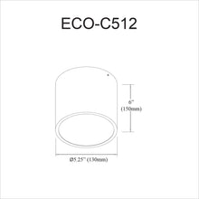 Load image into Gallery viewer, 12W Flush Mount, MW, FR Acrylic Diffuser
