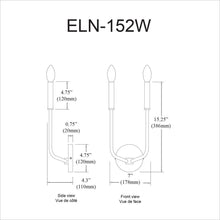 Load image into Gallery viewer, 2LT Incandescent Wall Sconce, AGB
