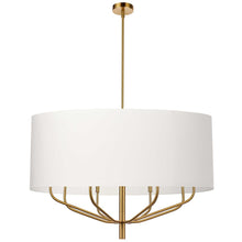 Load image into Gallery viewer, 8LT Incandescent Chandelier, AGB, WH Shade
