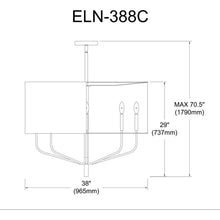 Load image into Gallery viewer, 8LT Incandescent Chandelier, AGB, WH Shade
