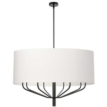 Load image into Gallery viewer, 8LT Incandescent Chandelier, MB, WH Shade
