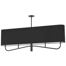 Load image into Gallery viewer, 4LT Incan Horizontal Chandelier, MB, BK Shade
