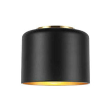 Load image into Gallery viewer, 1LT Incand Flush Mount,  AGB, MB&amp;GLD Shade

