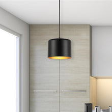 Load image into Gallery viewer, 1LT Incand Pendant,  AGB, MB&amp;GLD Shade
