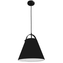 Load image into Gallery viewer, 1LT Emperor Pendant Matte Black, Black Shade
