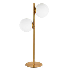 Load image into Gallery viewer, 2LT Incandescent Table Lamp, AGB, WH Glass
