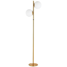 Load image into Gallery viewer, 2LT Incandescent Floor Lamp, AGB,WH Opal Glass
